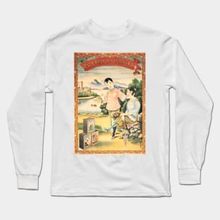 Yu Xing Clothing Dye Factory Textile Garment Fashion Vintage Chinese Product Advertisement Long Sleeve T-Shirt